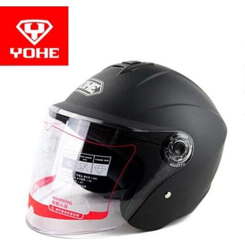2019 Summer New YOHE half face motorcycle helmet motorbike helmets YH870A Made of ABS with transparent lens 9 color Size M L XL