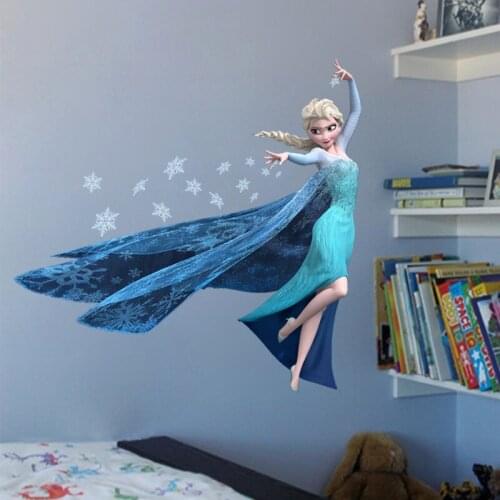 Princess Kids Height DIY sticker Frozen Scroll Puzzle Childrens room decoration stickers cartoon pegatinas autocollant enfant