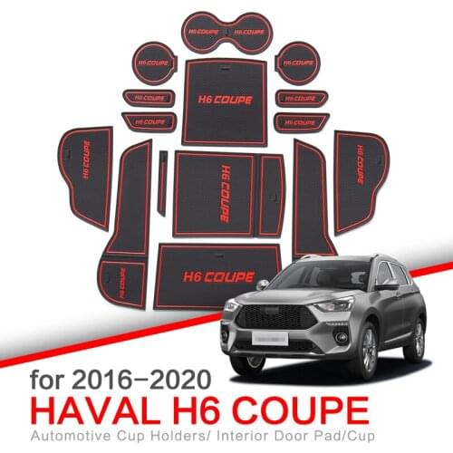 Anti-Slip Gate Slot Cup Mat for Haval H6 Coupe 2016-2020 Accessories Door Groove Non-slip Pad Coaster