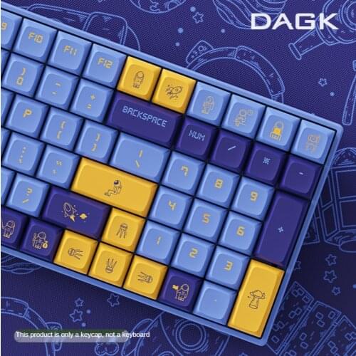 DAGK Space Explorer Series Theme Mechanical Keyboard KeyCap Nautilus Mecha Red Original PBT Sublimation Material 61/68/96/98/104
