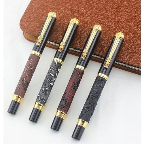 DIKA WEN 891 Luxury Gold 3D Golden clip High Quality Metal Ballpoint Pens for Writing Metal Roller ball Pen Free Shipping