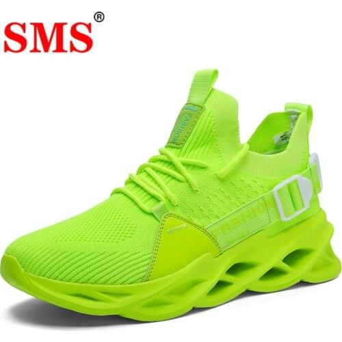 SMS Men Sneakers Mesh Breathable Running Shoes Male Lace Up Non-slip Men Low Sports Light Zapatillas De Deporte Casual Shoes