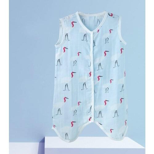 Cotton Muslin Sleeping Bag for Kids 0-3 Years Baby Sleep Sack Summer Sleepsacks Baby Kids Sleeping Bag Sleepwear Clothing