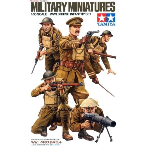 Tamiya 35339 1/35 Scale Military Miniatures WWI British Infantry Set Assembly Model Building Kits For Adults Hobby DIY