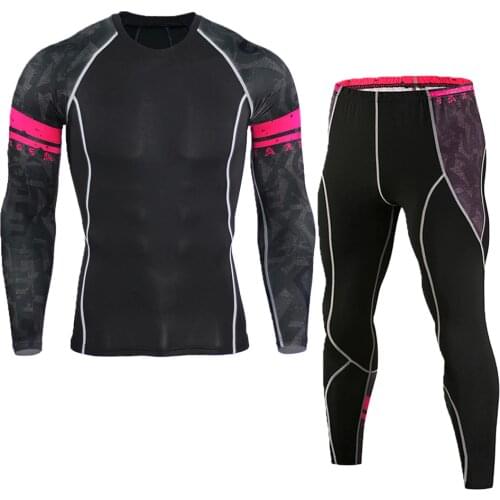 New Mens Thermal underwear Base layer Tracksuit Warm Mens Winter Sports Suits Compression Sportswear tights Long Johns 4XL