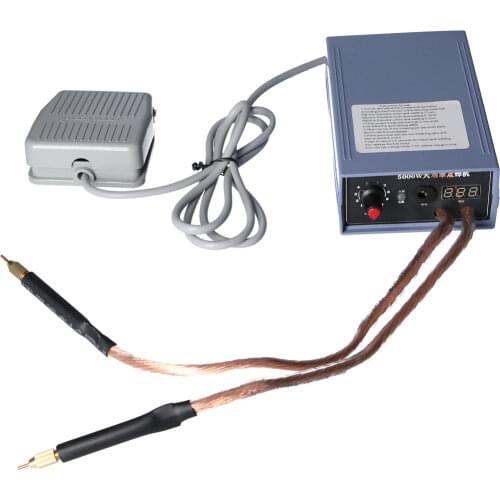 Spot Welder 5000W High Power Handheld Spot Welding Machine Portable 0-800A Current Adjustable Welders for 18650 Battery US Plug