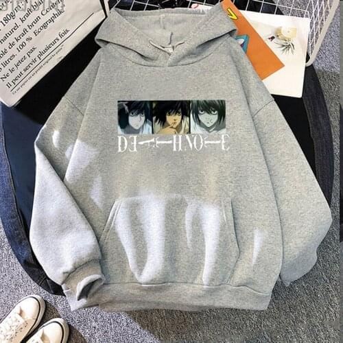Hot Kawaii Anime Cartoon Death Note Men Women Hoodie Sweatshirt Printing Unisex Long Sleeve Pullovers Tracksuits Casual Tops