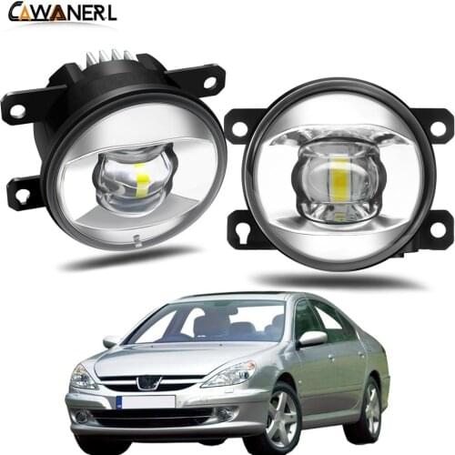 Fog Light Assembly For Peugeot 607 (9D, 9U) Saloon 2000-2006 Car H11 LED Lens Fog Lamp Daytime Running Light 30W 8000LM 12V