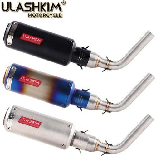 Motorcycle Exhaust Muffler Link Pipe Carbon Fiber Exhaust middle Pipe Escape FOR honda GROM MSX125 MSX 125 2013-2015 slip on