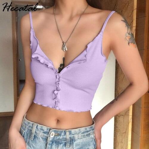 Heeatal Crop Top T Shirt Womens Clothes Sling Collar Sexy Streetwear Tank Top Mujer Verano 2021 Cute Crop Tops Ropa Para Mujer