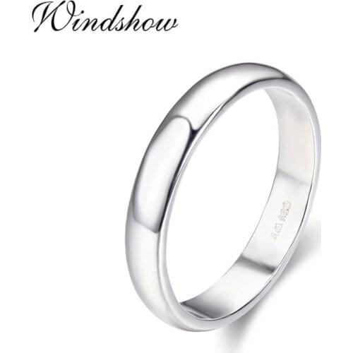 990 Pure Sterling Silver D Shape Thick Band Rings For Women Wedding Engagement Jewelry Finger Anillos Bague Aneis bijoux Anillo