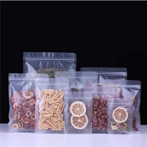 1000pcs/lot Wholesale Matt Plastic Packaging Bag Food Grade Forsted PE Plastic Gift Coffee Fruit Nuts Powder Storage Bag