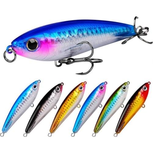 11.5g Versatile Anti-Scratch Fishing Pencil Lure Bright with Beads Thrill Stick Sinking Artificial Balls Hard Baits for Outdoor