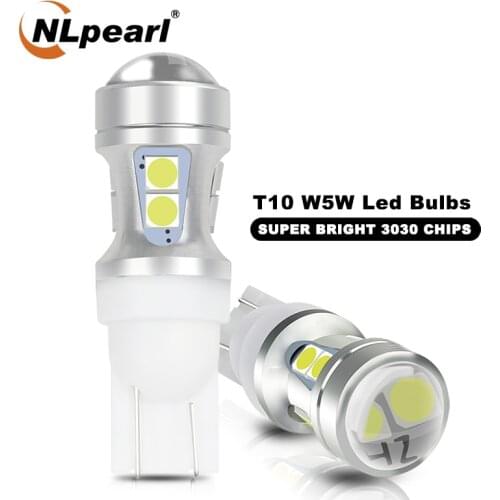 NLpearl 1x Signal Lamp T10 Led Bulbs Super Bright 3030 SMD W5W Led 168 194 Car Interior Reading Light Wedge Parking Bulbs 12V