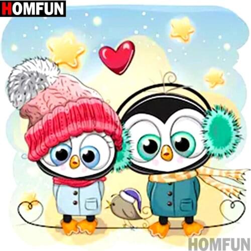 Homfun Full Square/Round Drill 5D DIY Diamond Painting "Cartoon owl" 3D Embroidery Cross Stitch Home Decor Gift A12647