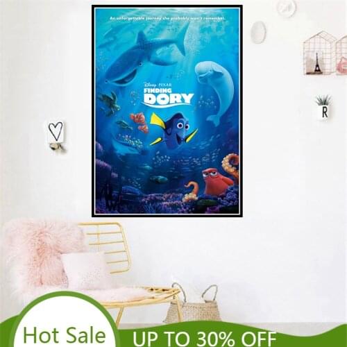 Disney Cartoon Finding Nemo Movie Poster And Print Animation Film Canvas Painting Marlin Bruce Picture Wall Art Baby Room Decor