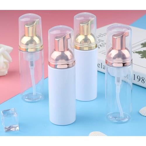 1pcs Rose Gold Foam 60ml Empty Face Eyelashes Cosmetic Bottle Plastic Foam Pump Bottle ECleaner Soap Dispenser Foam Bottle