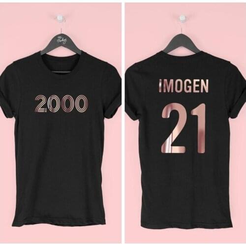 21st Birthday T-Shirt for Women, 2000 T-Shirt, 21st Birthday Gift for Women, Retro 2000 Top for Her y2k aesthetic women shirts