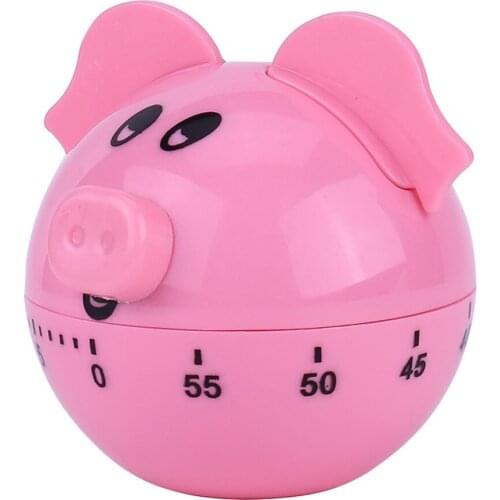 Hot Sale Creative Mini Pink Pig Shape Timer Yummy Cooking Kitchen Cooking Reminders Timer Alarm Clock kitchen Accessories
