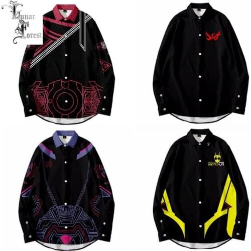 Kamen Rider 3D Printing Unisex Shirt Women/Men Casual Long Sleeve Cool Loose Button Streetwear Anime Overclothes Oversize 6XL