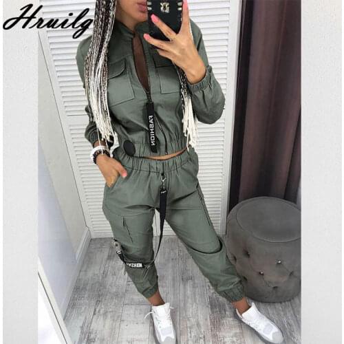 Fashion Women Sets Long Sleeve Zipper Tops&women Pants Streetwear Track Suit Casual Sport Running Outwear Women Set 2 Pieces