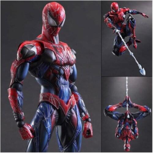 PA Play Arts changes Marvel Avengers action figure Spiderman GK model 28CM PVC Doll model deco collection Ornaments Toy gift