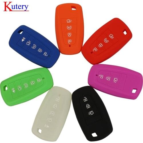 Kutery 10PCS 3/4/5 Buttons Silicone Colorful Smart Key Case For Ford Mondeo Explorer Mustang Bronco F-Series Protect Replacement