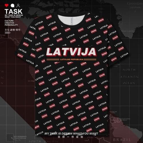 Latvia Latvija Latvian LVA Quick Dry t shirt t shirt for men fashion casual Running mens sports clothing mens summer clothes