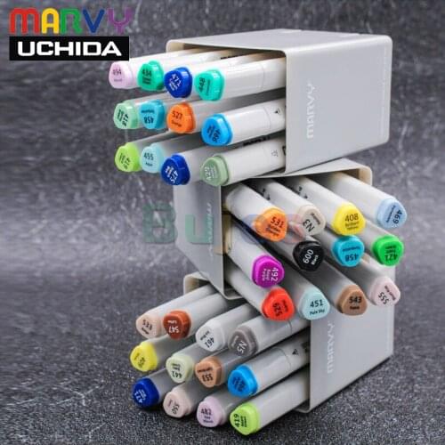 OEM MARVY T8 12/24/36/48/72/120 color Alcohol oil double headed marker set animation design students hand drawn art supplies