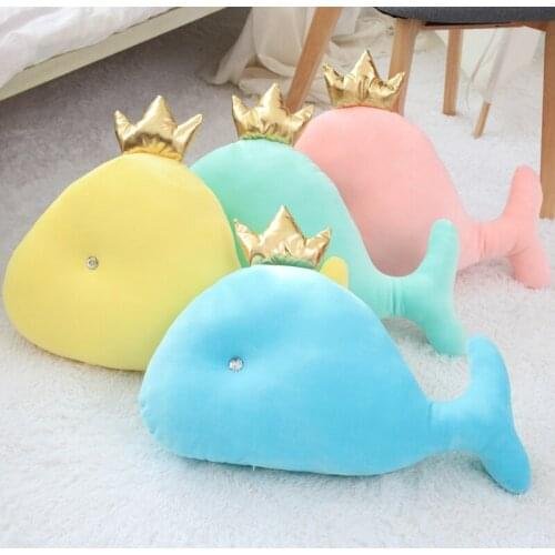 Stuffed Fish Animal Whale Plush Toy Soft Stuffed Ocean Animal Whale Toys Birthday Gifts Plush Toy For Children