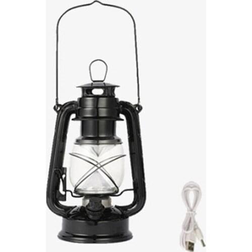 Outdoor Camping Lanterns Retro USB Rechargeable Hanging Tent Light Camp Light Vintage Hiking Portable Lights