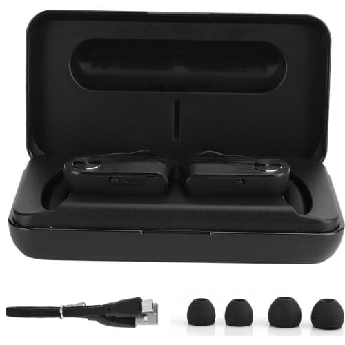 TWS Bluetooth Hi-Fi Sound Headset Earphone 5.0 Wireless Waterproof Sports Earhook Earplug With 1500mAh Charging Case