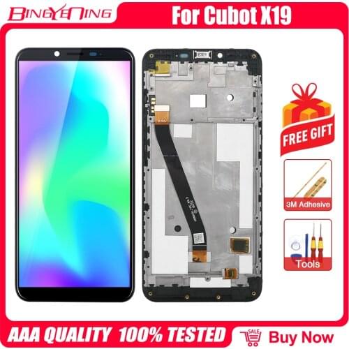 New Original For Cubot X19 LCD&Touch screen Digitizer with frame display Screen module accessories Assembly Replacement