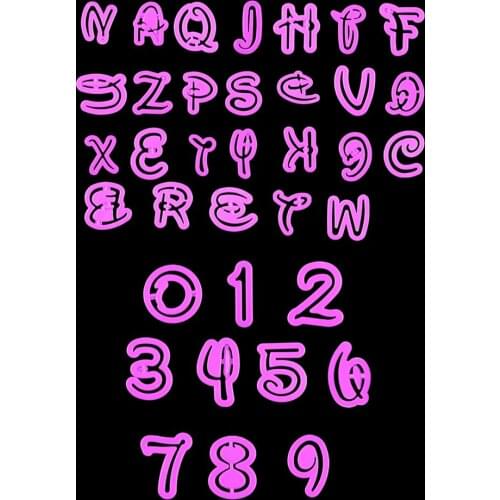 DIY Plastic Tool Turn Sugar Baking Tool Set 26pcs Letter Embossed Mold Biscuit Mold 10pcs Digital Styling Print