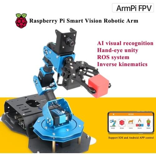 Newest ArmPi-FPV ROS Robotic Arm Manipulator Raspberry Pi AI Visual Recognition Open Source Python Programming Robot Kit