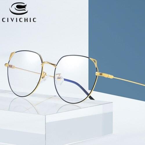 Chic Anti Blue Light Glasses Men Women Computer Glasses Optical Alloy Frame Retro Cat Eyes Oculos De Grau Gaming Goggles COG19