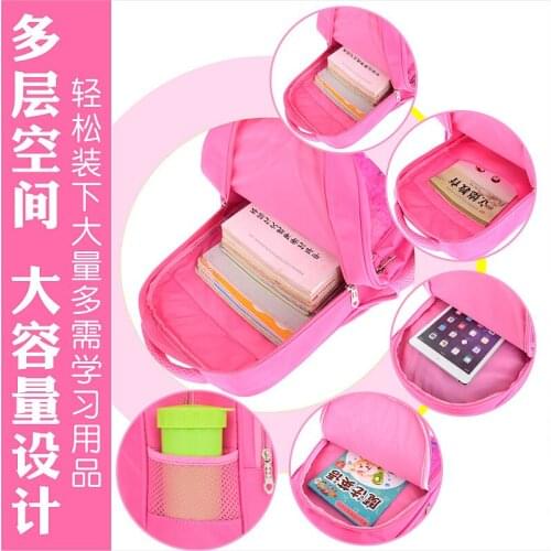 Schoolbag for Elementary School Students Womens Cute Cartoon Backpack 3-6 Grade CHILDRENS School Bags Spine-Burden Relieving 8