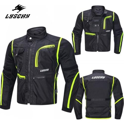 3D Mesh Breathable Motorcycle Racing Reflective Moto Jacket Mens Four Seasons Locomotive Cross-country Safe Summer Coat S-5XL