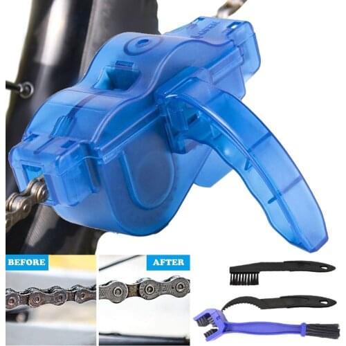 Bike Chain Cleaner Portable Scrubber Brushes Mountain Bike Wash Tools Set Cycling Cleaning Kit Outdoor Sports Wash Tools