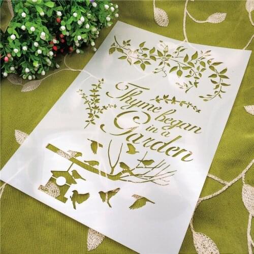 21*29.5 Cage garden scrapbook stencils spray plastic mold shield DIY cake hollow Embellishment printing lace ruler Easter