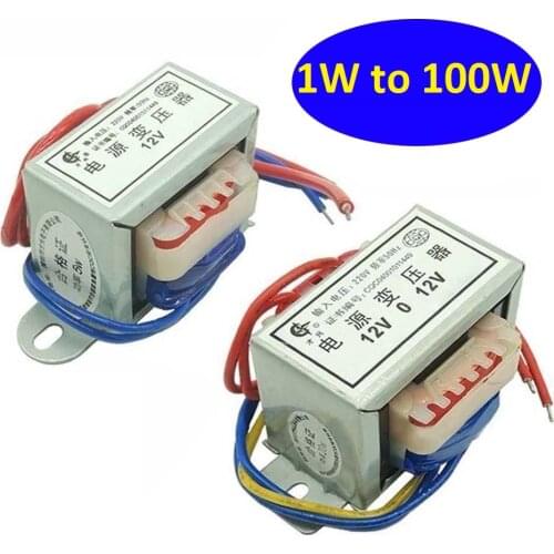 1W 2W 3W 5W 10W 20W 30W 50W 60W 80W 100W Power Transformer Input AC 220V 50HZ Output AC 6V 9V 12V 15V 18V 24V Single/Dual
