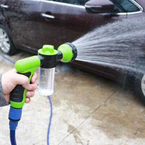 High Pressure Multifunction 8 in 1 Jet Spray G-un Soap Dispenser Hose Nozzle Car Wash Cleaning Tool Garden Watering