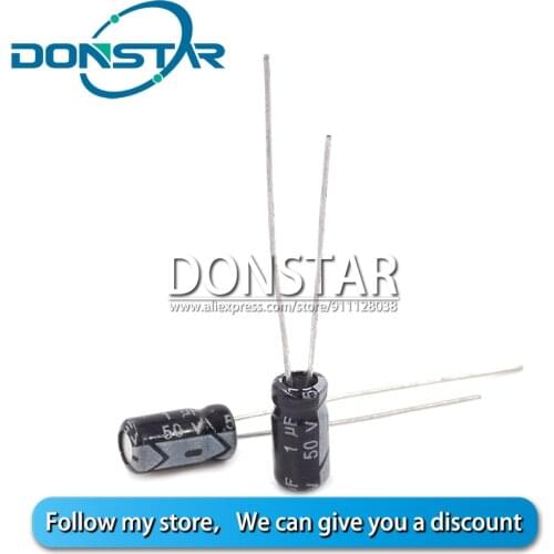 20PCS Aluminium Electrolytic Capacitor 50V 1UF 4*7MM Electrolytic Capacitor 1UF 50V