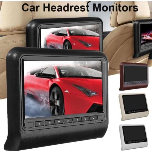9 Inch Car Seat Back Headrest LCD Display Remote Control DVD Player Monitor Universal Car Accessories Interior