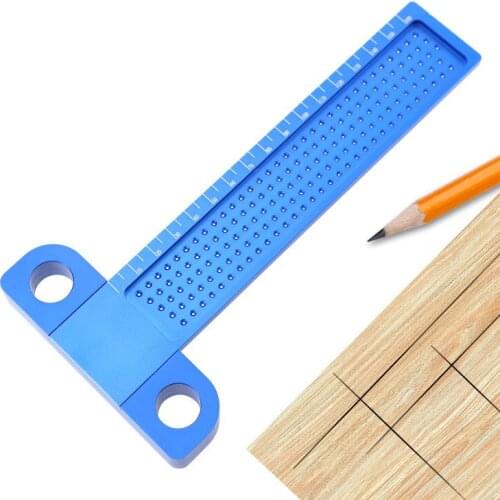 Aluminum Alloy Woodworking 160mm Hole Positioning Measuring Ruler Crossed Marking Gauge Metric Scriber Tools for Carpenter