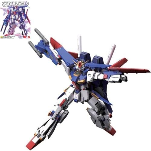 BANDAI ZZ Gundam MG 1/100 MSZ-010 Ver. Ka Model Kids Assembled Toy Robot Anime Action Figure Collections Puzzle Childrens Gifts