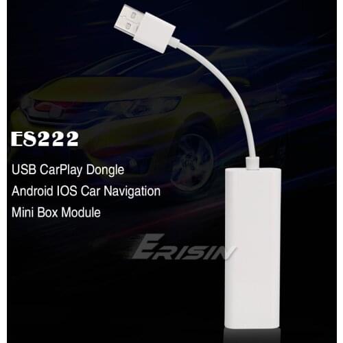 Erisin ES222 USB CarPlay Dongle Android AUTO Mirror Voice Command Android/iPhone to Android Car Stereo Autoradio Charge Adapter