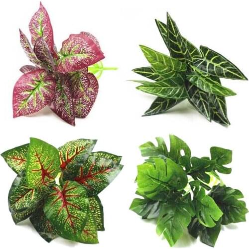 Fake plant Plastic Flower Artificial Plants Green Grass Plastic plant decorative flowers Garden Home Decoration artificial grass