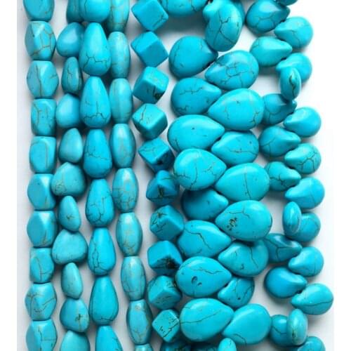 Manmade Stone Sky Turquoises Howlite Cylinder Loose Spacer Seed Beads DIY Bracelets Necklace Jewelry Spacer bead accessories