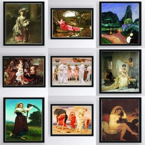 Western Character Oil painting Poster Canvas Print Painting Wall Art Living Room Home Decoration